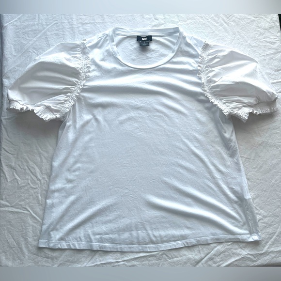 DKNY Sport woven puff sleeve T-shirt - Picture 2 of 6